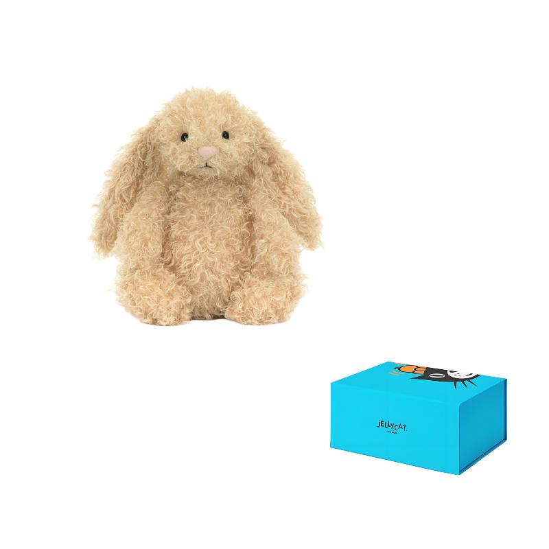 Jellycat Zhizhen Shy Curly Bonnie Rabbit Cute Doll Plush Doll Sitting Height 23cm/38cm Height