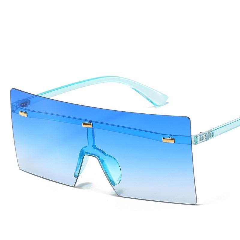 Male and Female Oversized Frameless Square Ocean Lenses - Fashionable Decorative Accessories Street Pography Props