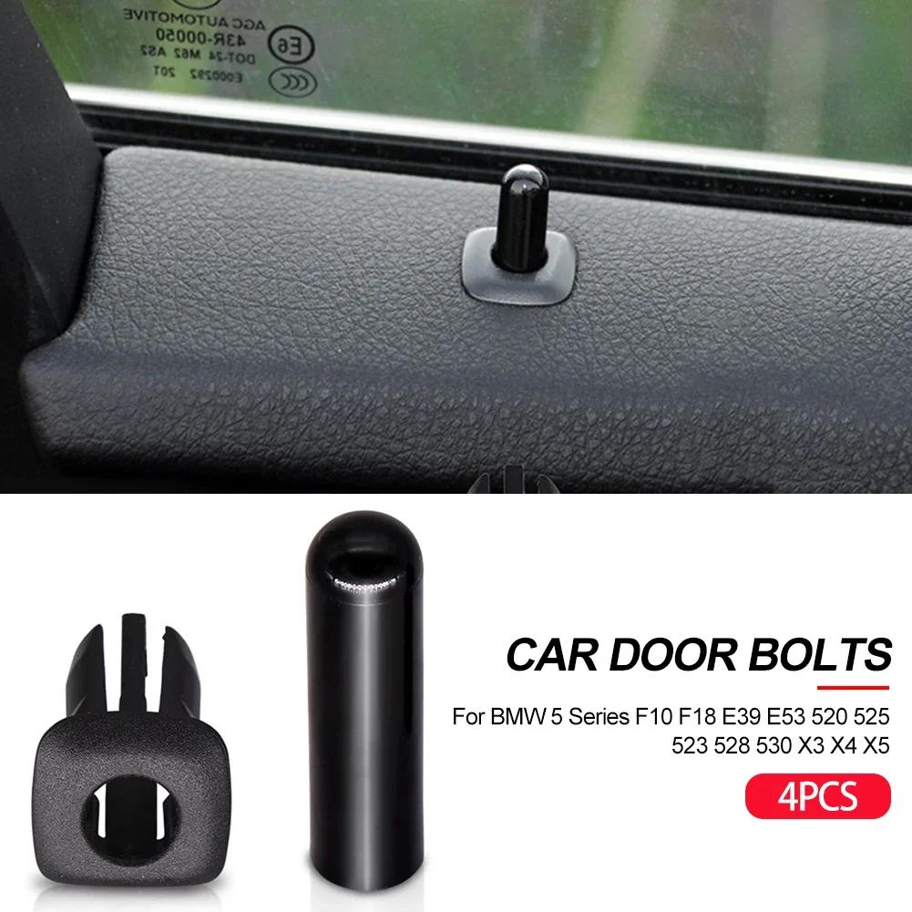 4PCS Car Rear Door Lock Pin Knob Cap for BMW 5 Series F10 F18 E39 X5 E53 520 525 523 528 530 X3 X4 F25 ABS Interior Accessories