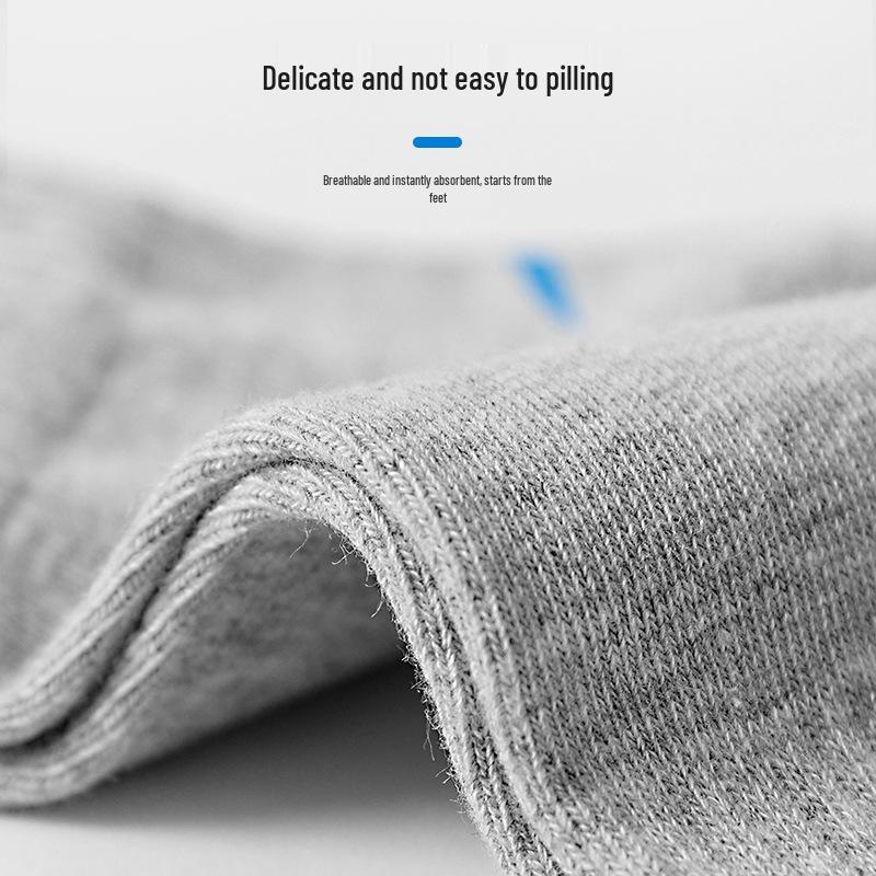 Men's Mid-Calf Socks - Pure Cotton, Sweat-Absorbent, Odor-Resistant, Thick Terry for Autumn/Winter Sports Running.