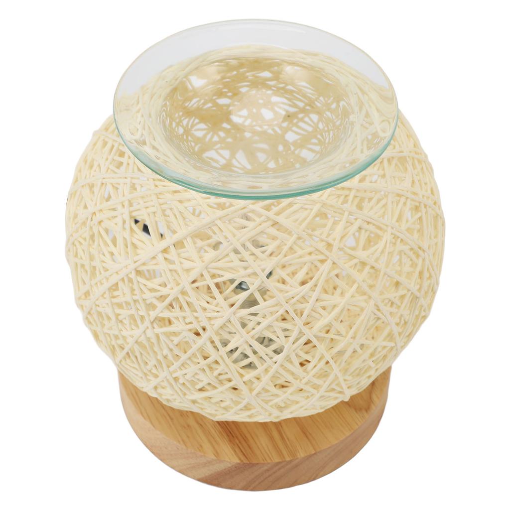 Verstellbare Rattan-Tischlampe Dimmbar Geflochtene Aromatherapie-Lampe Nachtlicht für Wohnzimmer Schlafzimmer Studentenwohnheim Dekoration