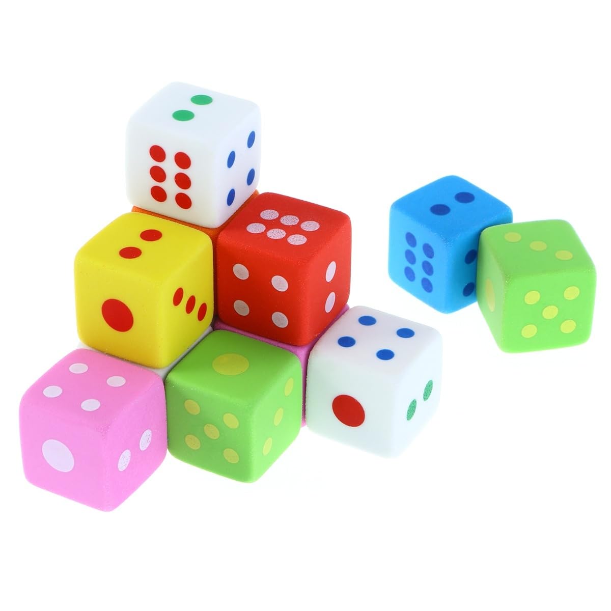 

ERINGOGO Colorful Dice Set of Made of Perfect for Elementary School Gift Makes Studying Fun Erasers, 12, Rubber, Kids, Students, Stationery, Idea,