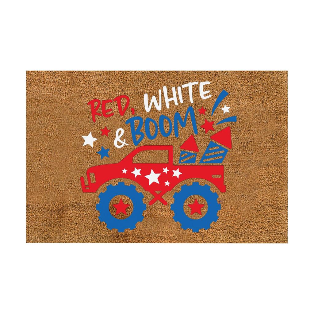 Independence Day Decorative Door Mat - Indoor Outdoor Carpet Home Floor Mat - Rubber Entrance Bathroom