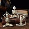 Schädel Figuren Schädel Gothic Zimmerdeko Schreckliche Geist Harz Skelett Skulpturen für Innen Hausdekorationen
