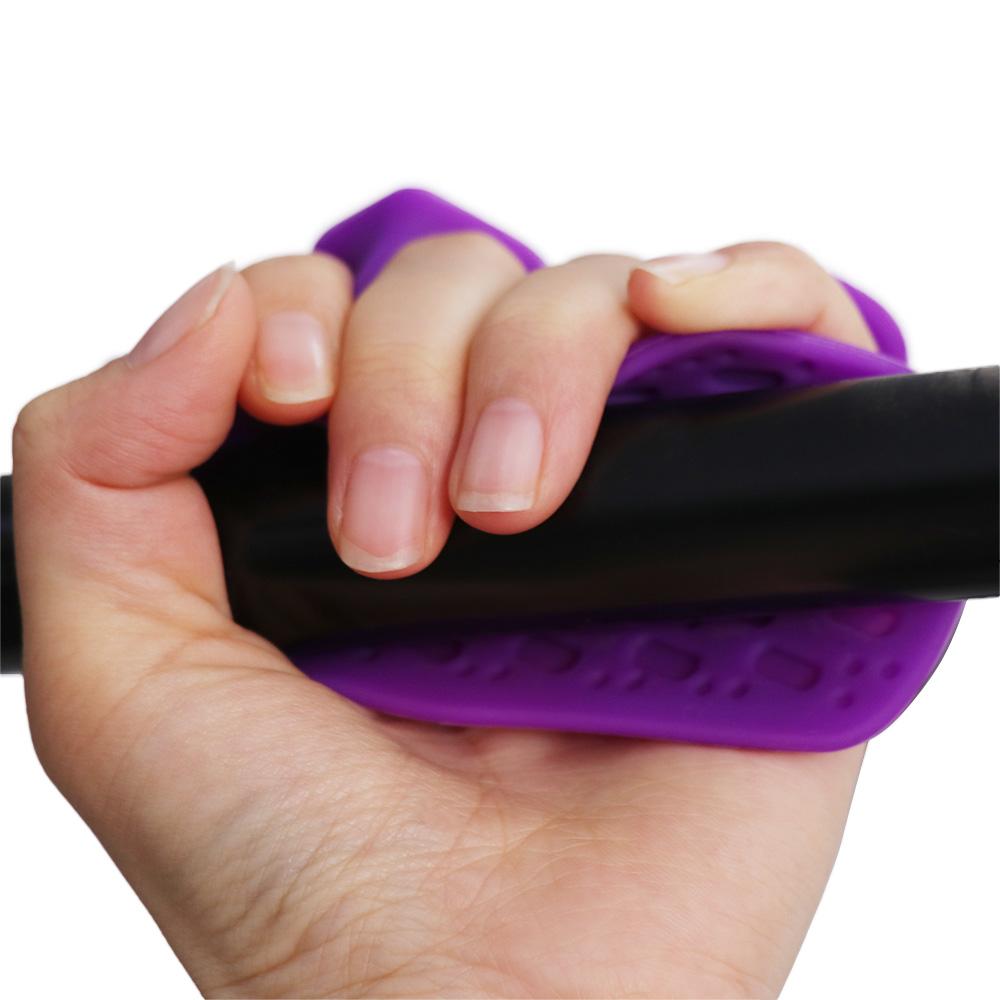1 Pair Elastic Workout Gym Gloves Ergonomic Silicone Palm Grips Weight Lifting Grips Pull-ups