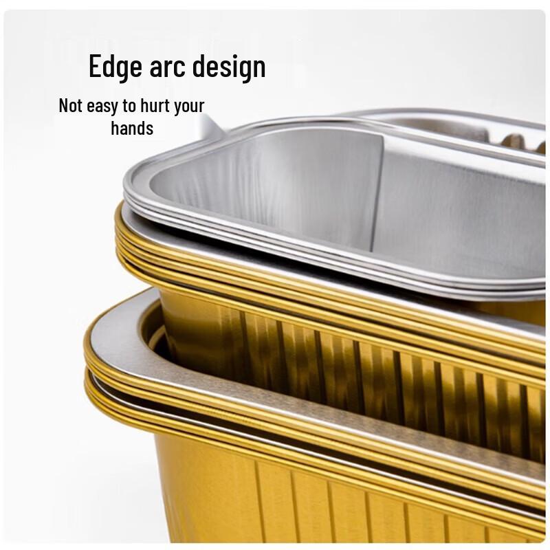 Disposable Gold Round Aluminum Foil Takeout Containers