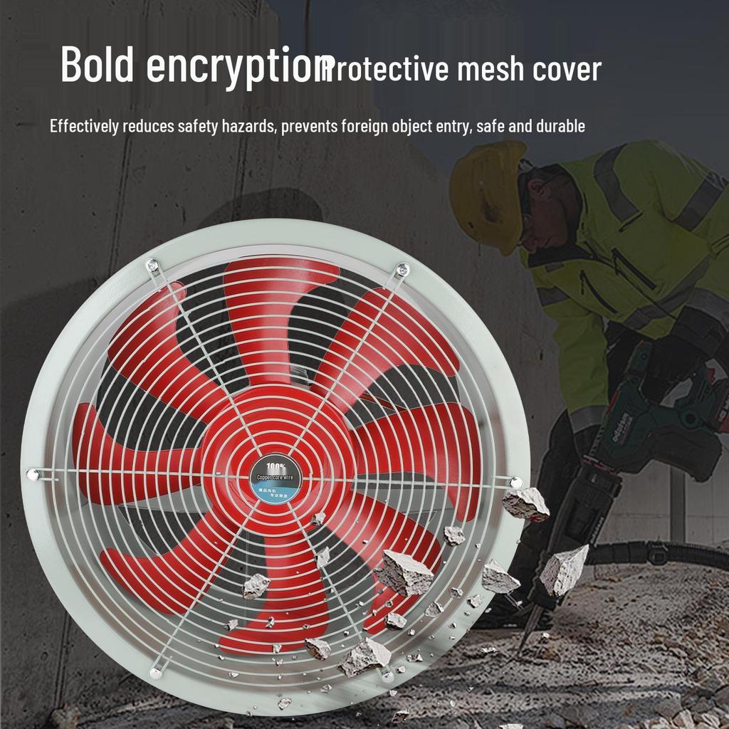 High-temp resistant axial fan: oil & moisture-proof, high-efficiency, large airflow, low noise, energy-saving, all-copper motor.