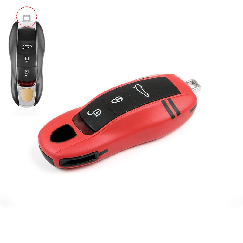 AABKQ1 Car Key Case Multi Colored Track For Porsche Mancan Panamera Cayenne 718 911 Boxster Cayman Key Cover Shell Replacement Kit