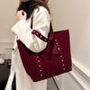 Frosted Vintage Women's Bag Large Capacity Shoulder Bag Solid Color Simple Casual Commuter Bags Autumn Retro 2026 Hot Selling