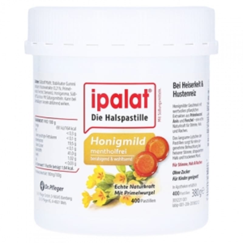 

Іпалат Пастилки 400 Таблеток (Мед М який, Без Цукру та Ментолу)