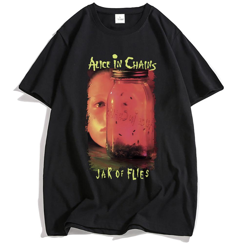 

JAR OF FLIES T-SHIRT Rock Band Alice InChains Tshirts Short Sleeve Fashion Unisex Streetwear Hip Hop Men T Shirt Print Clothing XXL