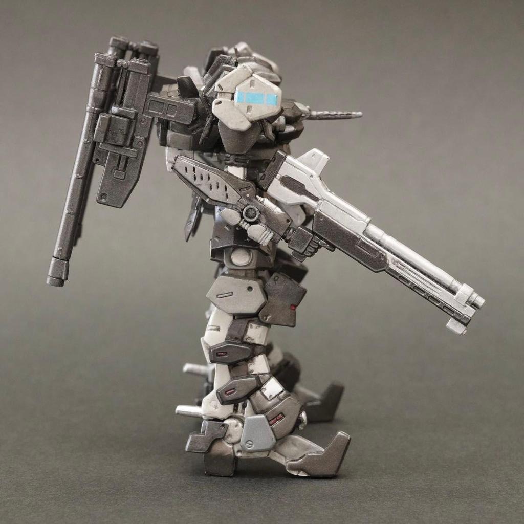 Used Armored Core Dual Face Gunmetal One Coin Figure Plastic Model