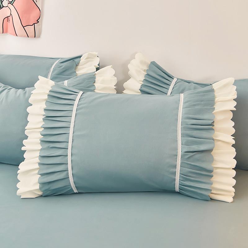 2pcs Solid color Pillowcases Home Bedding Decorative Pillow Cover Wedding Super Soft Pillow Case