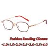 Luxury Designer Metal Frame Reading Glasses Women Men Anti Blue Light Presbyopia Glasses Ultra-light Elegant Far Sight Eyewear