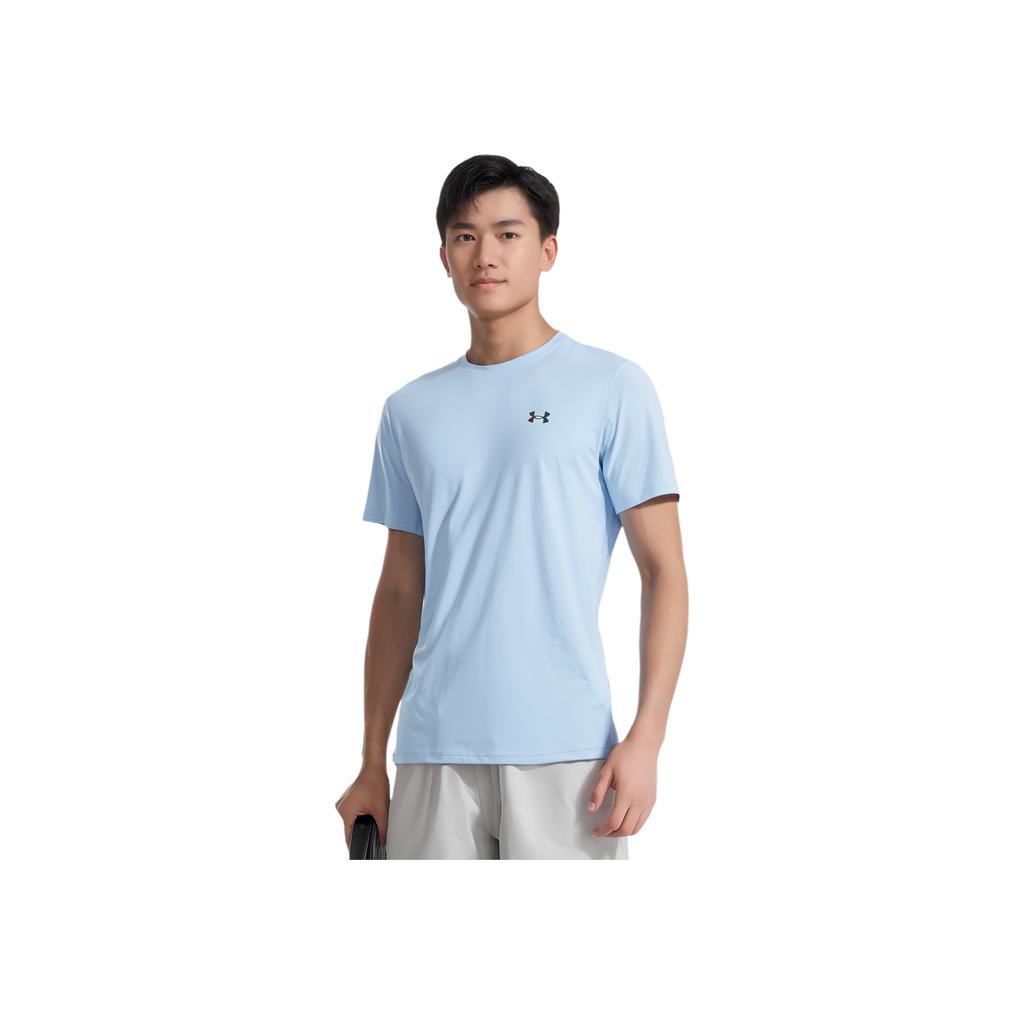 Under Armour Vanish Elite Vent Lightweight Dry Logo Solid Color Breathable Crew Neck Short Sleeve T-Shirt Men Tops Cloud-Blue 1383668-464