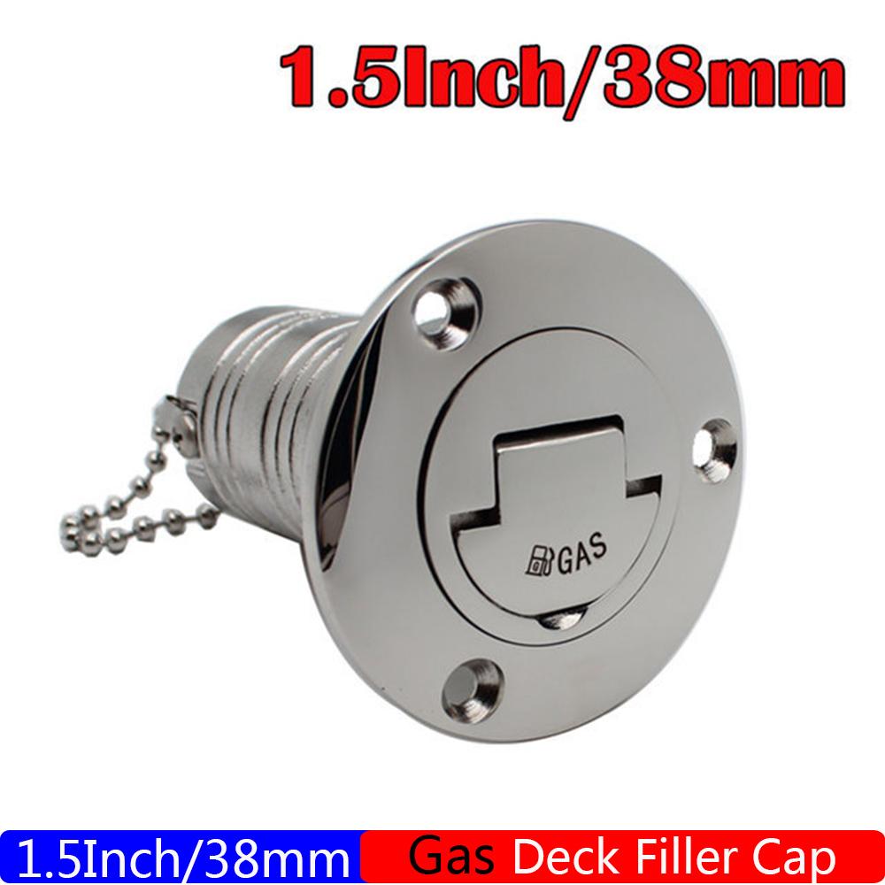 38mm 50mm Deck Filler Cap Stainless Steel 316 Deck Filler GAS DIESEL FUEL WASTE WATER Mirror Polish Marine Boat RV Hardware