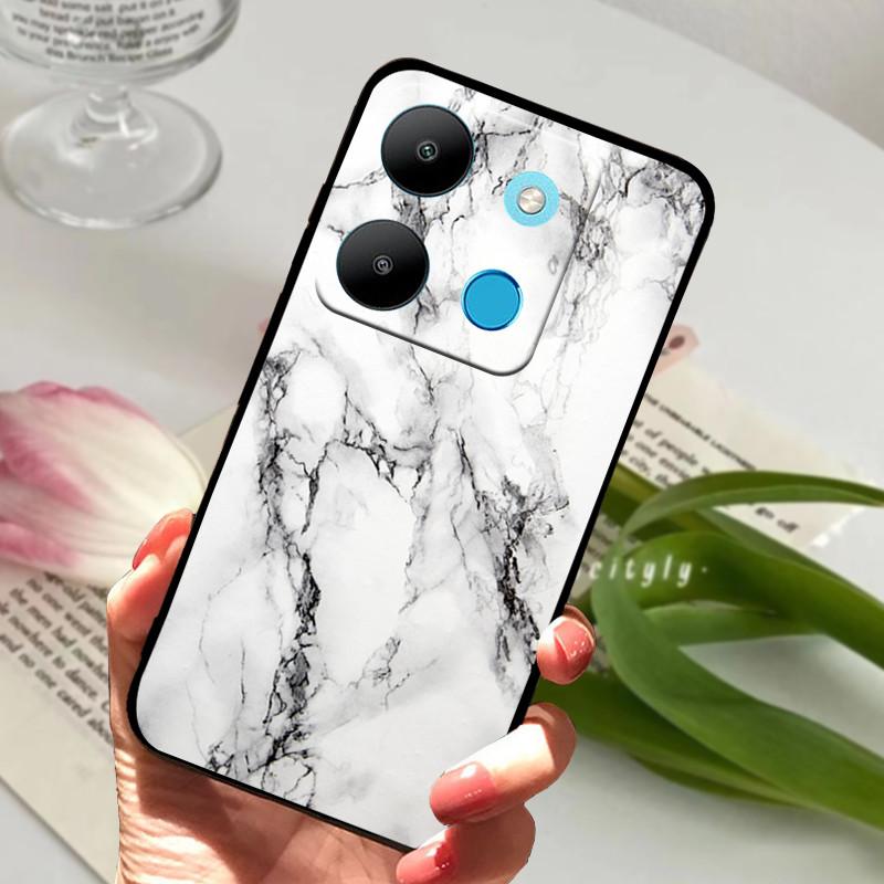 

For Infinix Smart 7 Case Luxury Silicone TPU Soft Phone Black Cover Cases For Infinix Smart7 X6515 Funda Protector Coque Capa For Infinix Smart 7