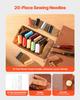 VEVOR Leather Working Tools Kit, 92 PCS Leather Craft Tools with Portable Leather Storage Bag, Engraving Punching Sewing Stamping Sanding Tools
