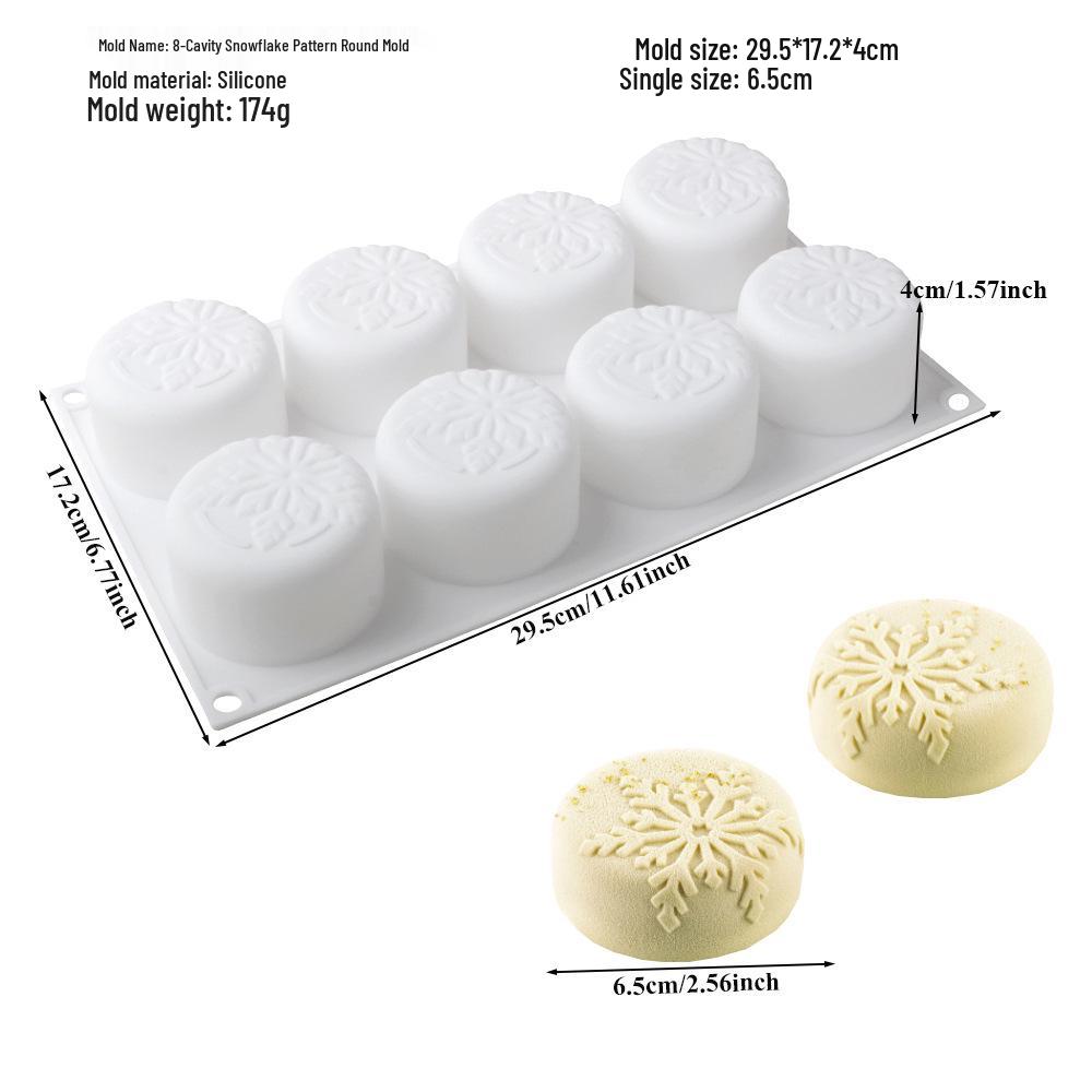 Shenhong Christmas Silicone Mold: 6-Cavity Tree & Santa Decorations for Mousse Cake and Chocolate Baking