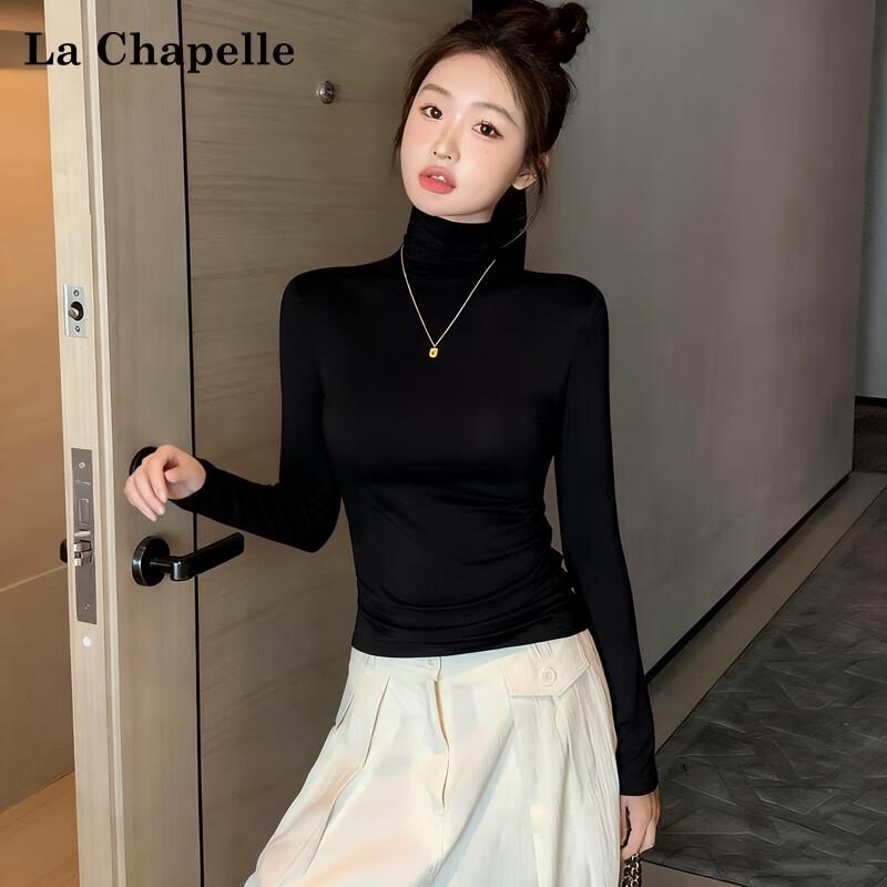 Женский бесшовный топ-водолазка в рубчик La Chapelle XXL