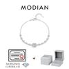 MODIAN 0.8CT D Moissanite Luxury Bracelet 925 Silver Halo Bracelet For Women Bridal Wedding Statement Jewelry