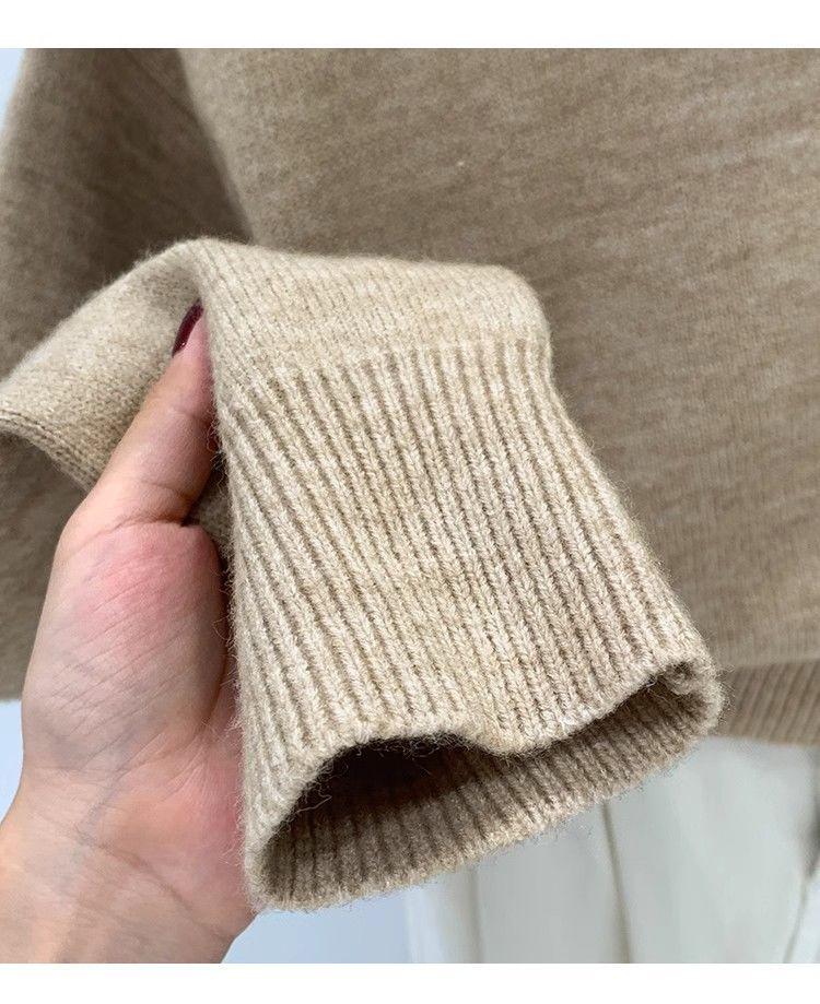 Women's French One-Shoulder Knit Top - Autumn/Winter 2024 Slim Off-Shoulder Sweater