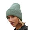 Unisex Adult Tonal Patch Deep Cuffed Beanie