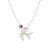 Elegant Swallow Bead Necklace New Chinese Style Clavicle Chain User Friendly Alloy Resin Jewelry for Women Daily Wear