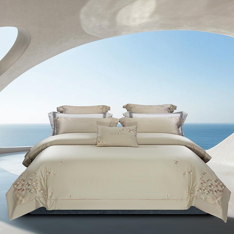 

Svetanya Egyptian Cotton Bedding Sets Embroidery Bed Linens Sheet Pillowcase Blanket Cover King Queen Europe Size Flat Sheet Style&Queen