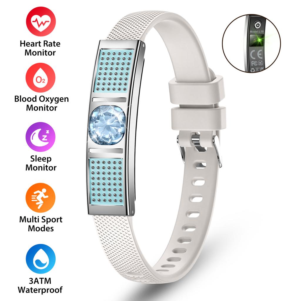 Smart Bracelet for Women Heart Rate Blood Oxygen Monitor Sport Fitness Tracker Step Counting Waterproof Fashion Smart Wristband