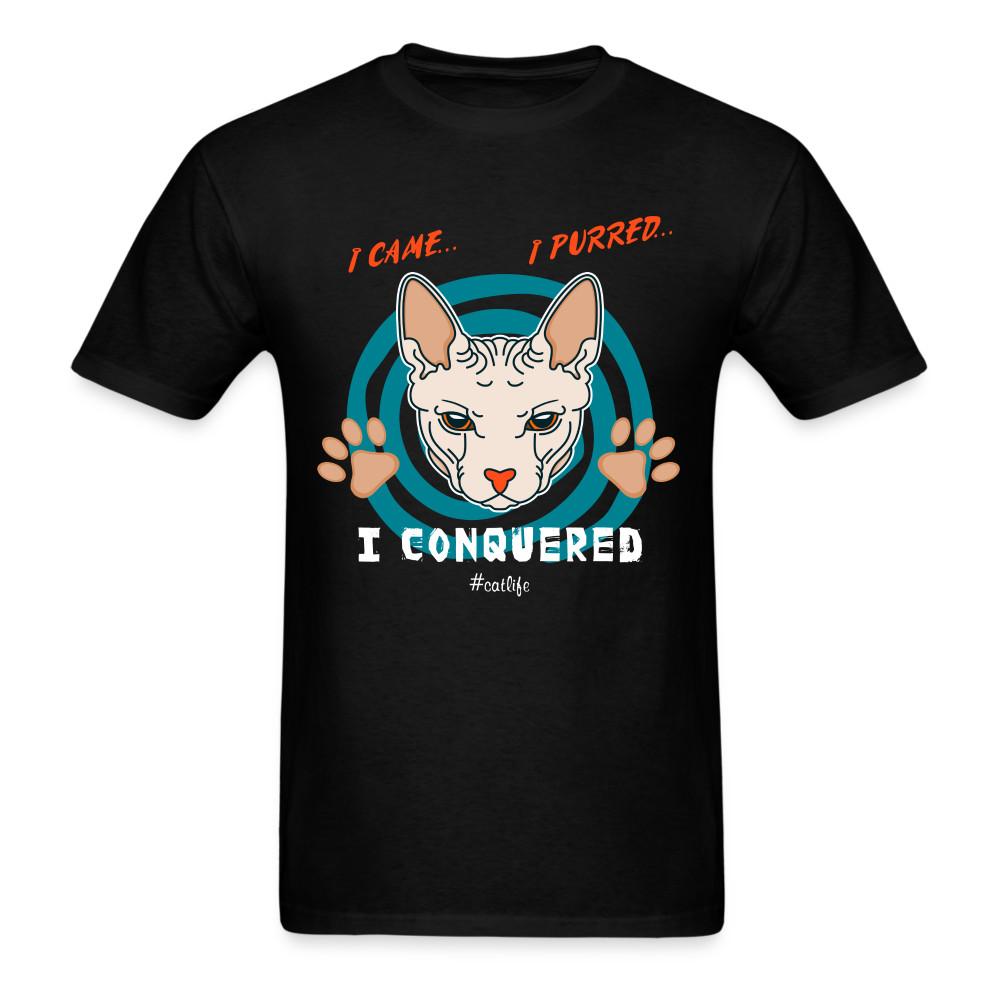 I Came, I Purred, I Conquered Shirt Cat Lovers T-Shirt Size S-6XL