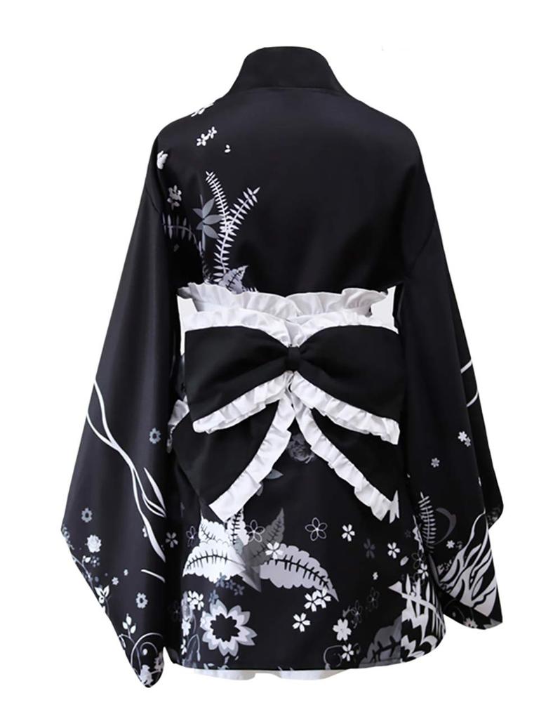 [Milky Time] Yosuga No Sora Kasugano Sora Cosplay Costume with Wig, Halloween Kimono, Yosuga Black Kimono