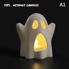 Halloween Cute Ghost Candle Holder 3D Printed Candlestick Night Light Cover Desktop Ornament Halloween Party Decorations