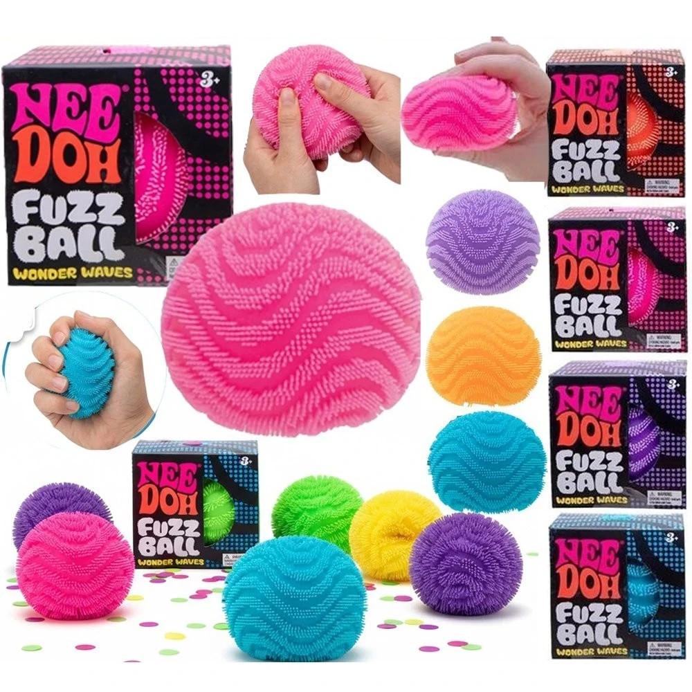 Interesting Toys Needoh Fuzz Ball Wonder Waves, Sensory Fidget Squeeze Squishy Stress Reliever Toy For Anxiety Relief & Focus