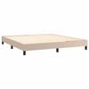 Slatted Bed Base - Maison Exclusive - 180x200 Cm - Cappuccino Faux Leather - Pocket Spring Mattress