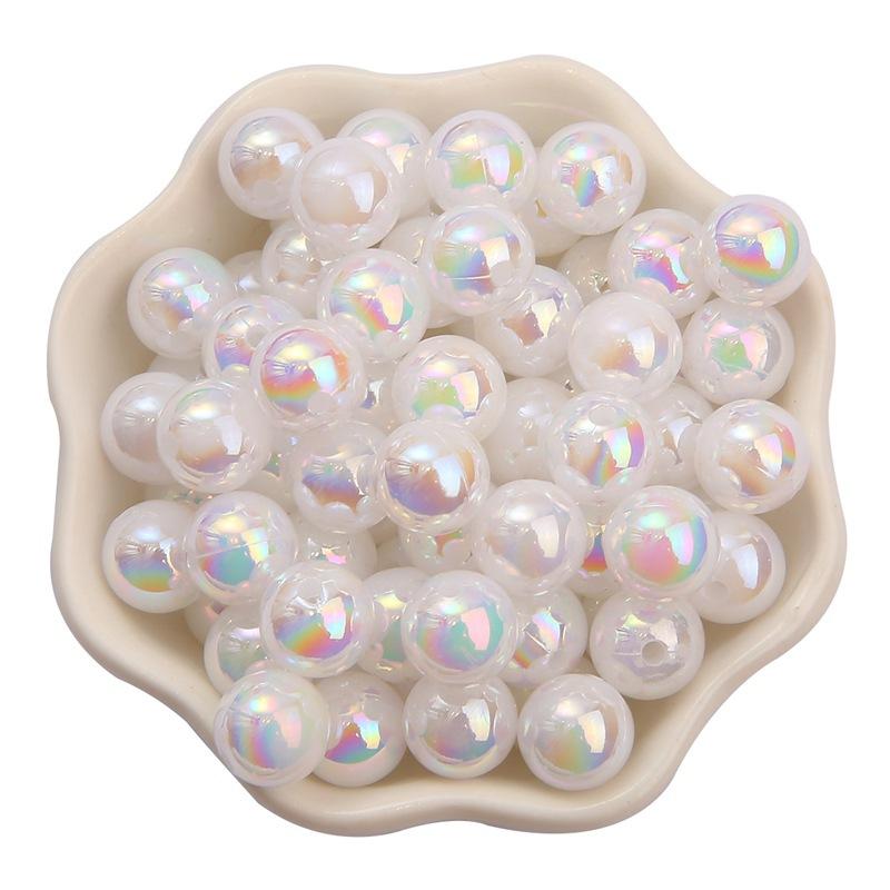 6/8/10mmABS Imitation Pearl AB Color Round Beads DIY Handmade Beaded Loose Bead Material Hair Accessories