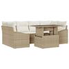 VidaXL Ensemble de 7 pièces de canapé de jardin avec coussins beige en poly rattan 3348937