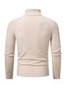 Herentrui met Hoge Hals, Casual Gebreide Pullover - Modecollectie Herfst/Winter 2025, Grote Maten Breigoed
