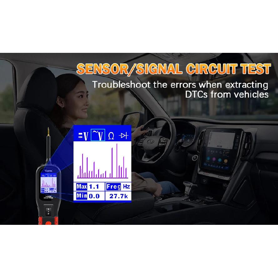 VDIAGTOOL V200 Car Electric Circuit Tester 6V-30V Automotive Power Probe Kit Electrical System Tester LCD Display Voltage Tester