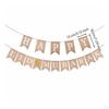 Celestial Moon Burlap Pennant Banner, Party Hanging Flag, Event Decor