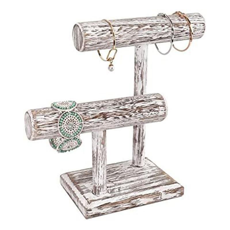 Practical-Watch Holder Stand Wooden Watch Display Tower Jewelry Organizer For Bracelets And Necklaces Watch Holder Organizer NONE