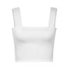 Square Neck Tank Top Wide Shoulder Straps Crop Tops Women Summer Camis Solid Color Camisole Fashion Tube Female Sleeveless Cropped Vest Y2K Clothes