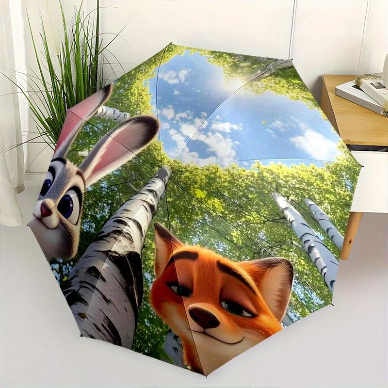 

Zootopia Love Judy and Nick Automatic Opening and Closing Folding - A Good Choice for Gifts, Fashionable and Convenient Umbrella With Cute C
