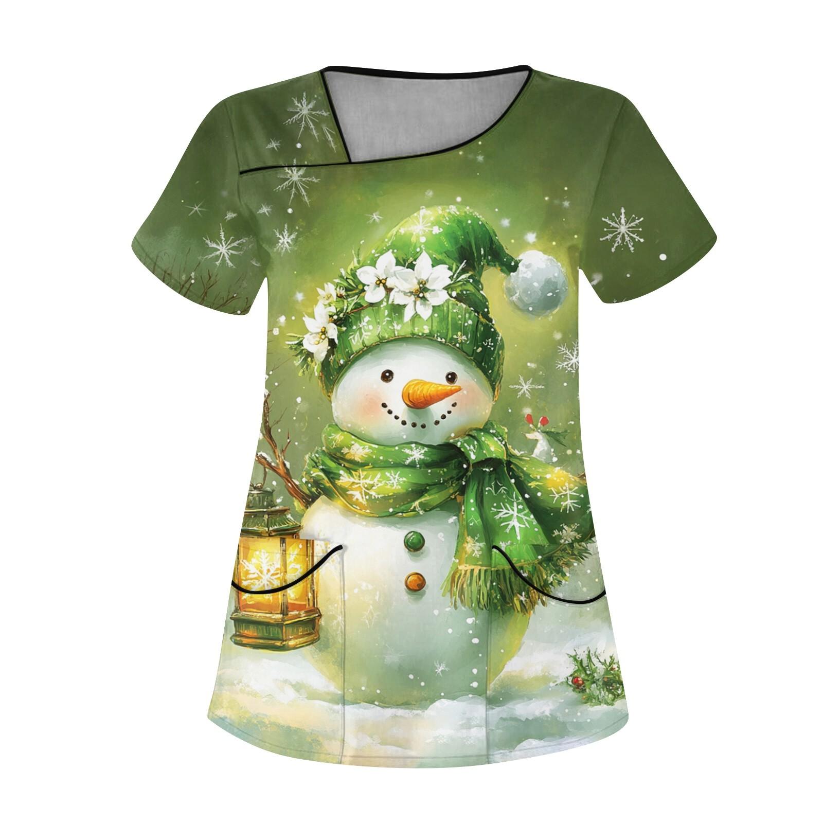 Женская рабочая одежда с рождественским принтом — фото 5