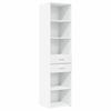 VidaXL Highboard White 45x42.5x185 Cm Engineered Wood, Sideboard, Cupboard, Side Cabinet, Cabinet, Storage Cabinet, 3281448