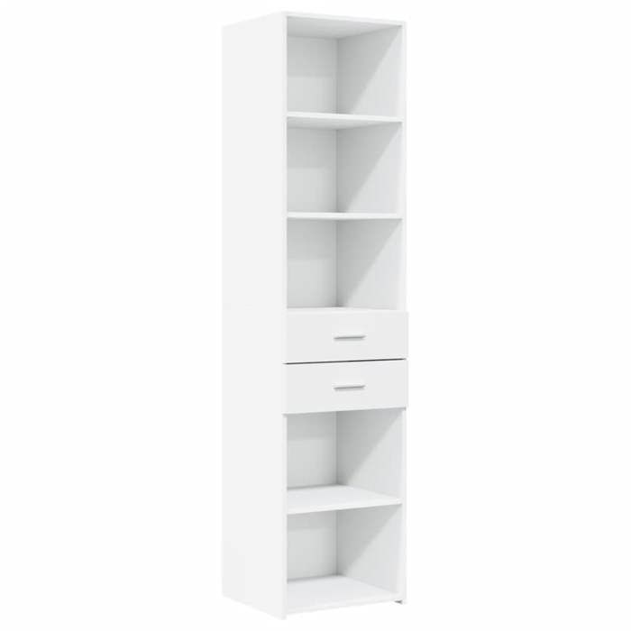 VidaXL Highboard White 45x42.5x185 Cm Engineered Wood, Sideboard, Cupboard, Side Cabinet, Cabinet, Storage Cabinet, 3281448