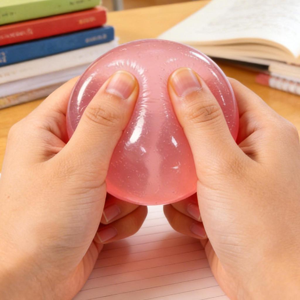 Squeeze Stress Ball Calming Sensory Fidget Toy Slow Rebound Stress Relief Ball Transparency Coconut Oil Maltose Squeeze Toys
