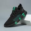 Spring new men's shoes elastic fly-woven breathable black mesh casual sports shoes lightweight one-pedal running shoes