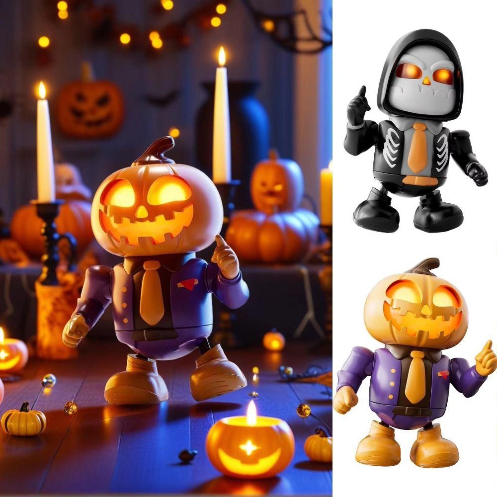 With Sound 3D Skeleton Dancing Toy Light Skeleton Man Dance Action Figures  Birthday Gift