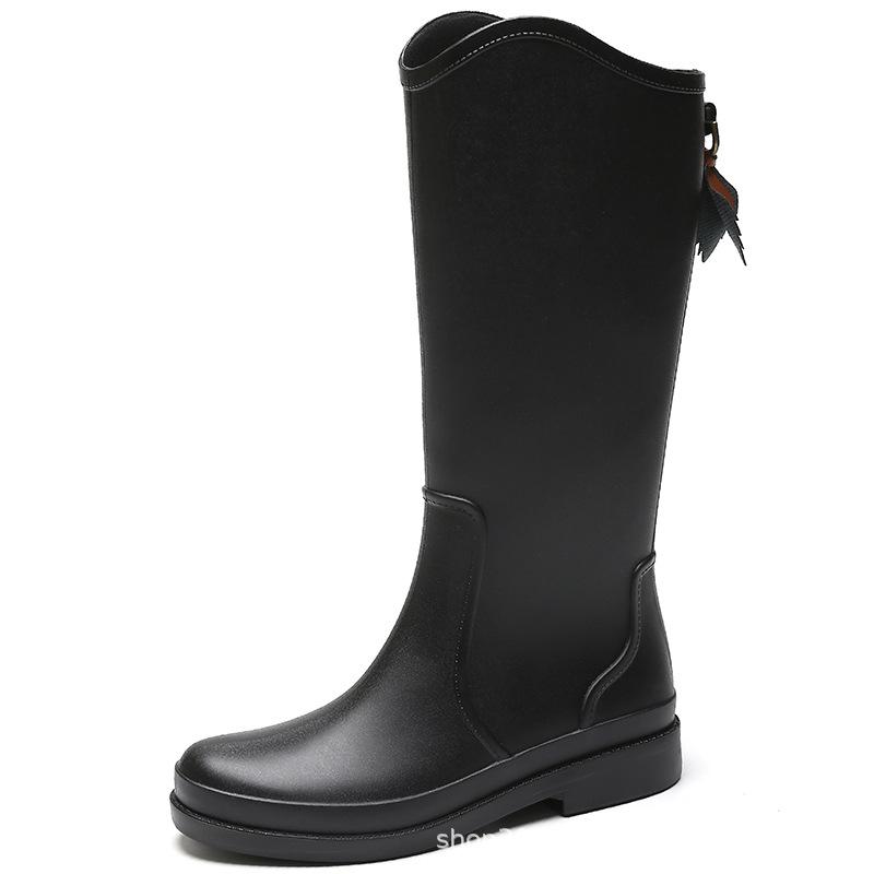 Women's Fashionable Waterproof Mid-High Rain Boots, Non-Slip & Wear-Resistant for Kitchen or Outdoor Use